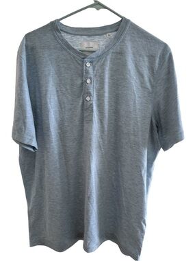 Billy Reid short sleeve men’s Henley T shirt large